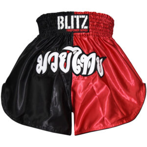 Muay Thai šortky Blitz- červeno/černé