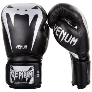 Boxerské rukavice VENUM GIANT 3.0 kůže – černo/stříbrné
