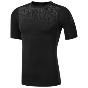 Pánské kompresní tričko Reebok AC Graphic Comp – černé