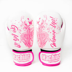 Boxerské rukavice Machine Woman Up - bílé