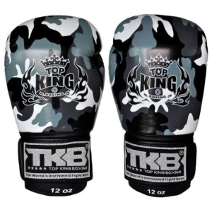 Boxerské rukavice TOP KING „Camouflage“ – šedé