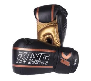 Boxerské rukavice KING Elite3 – černá/bronz